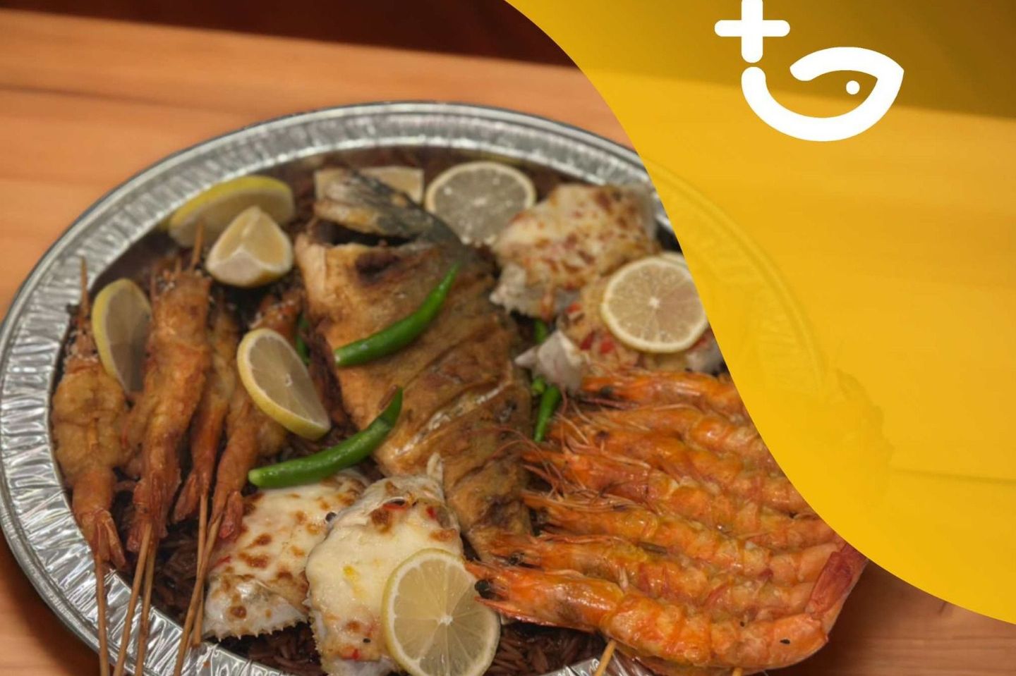 A Delicious Seafood Mix Meal For Three People And More