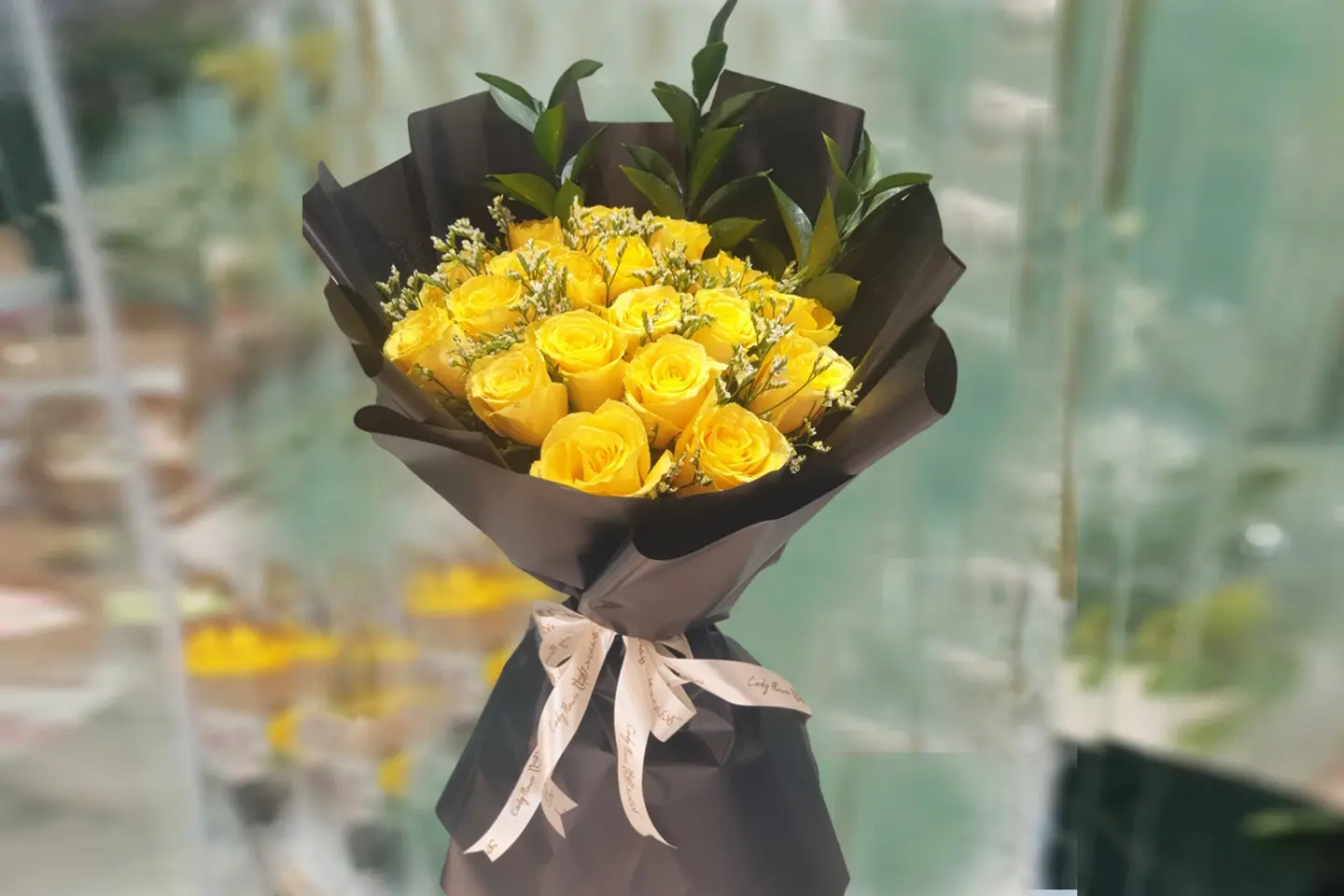 باقة ورد صفراء