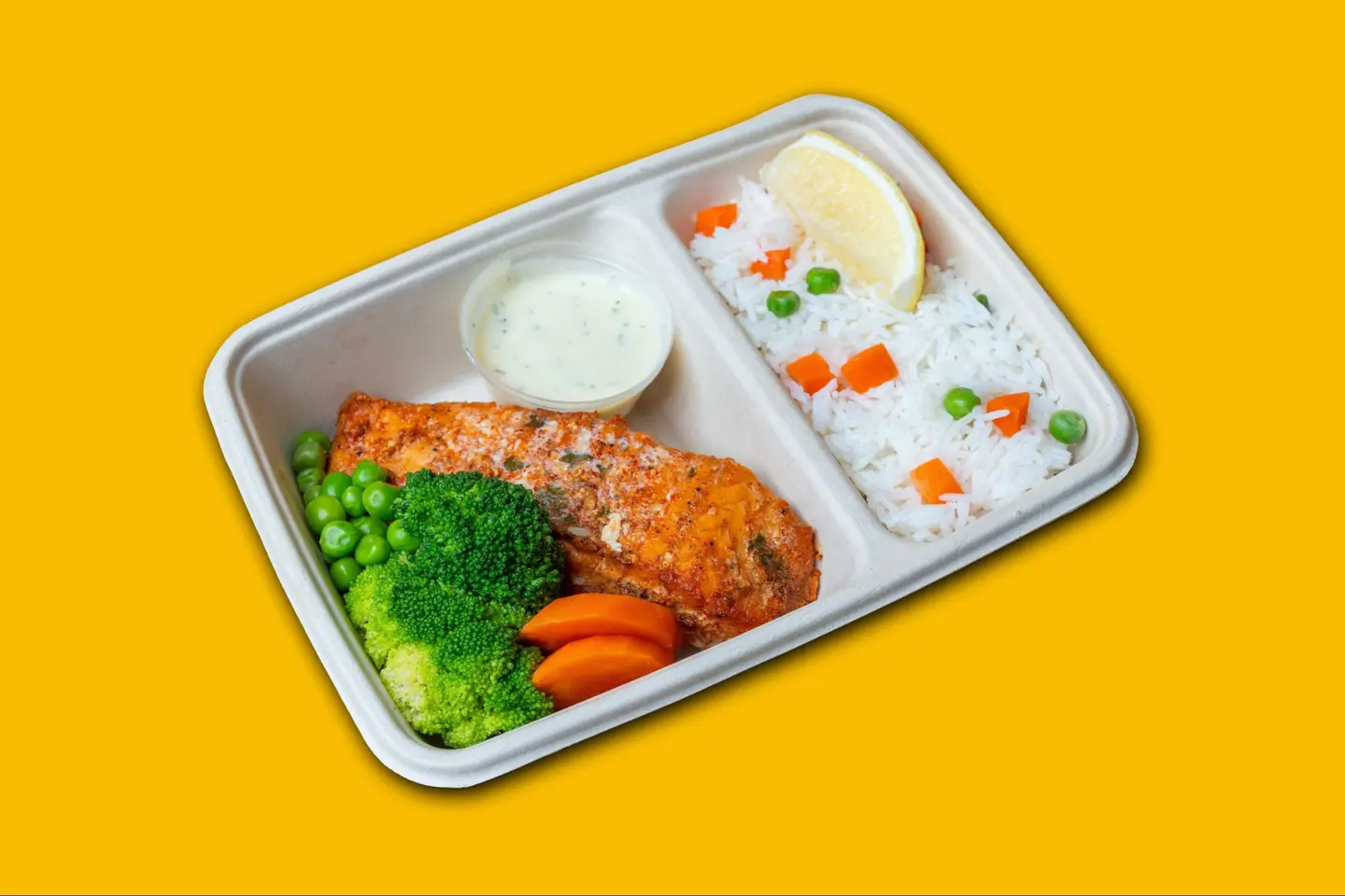 Grilled Salmon With Vegs & Rice
