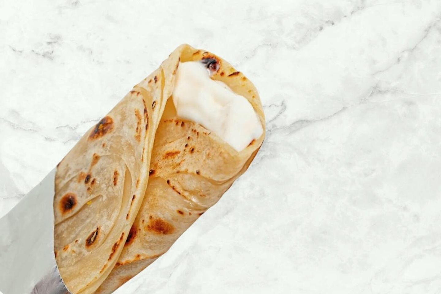Chapati With Liquid Cheese