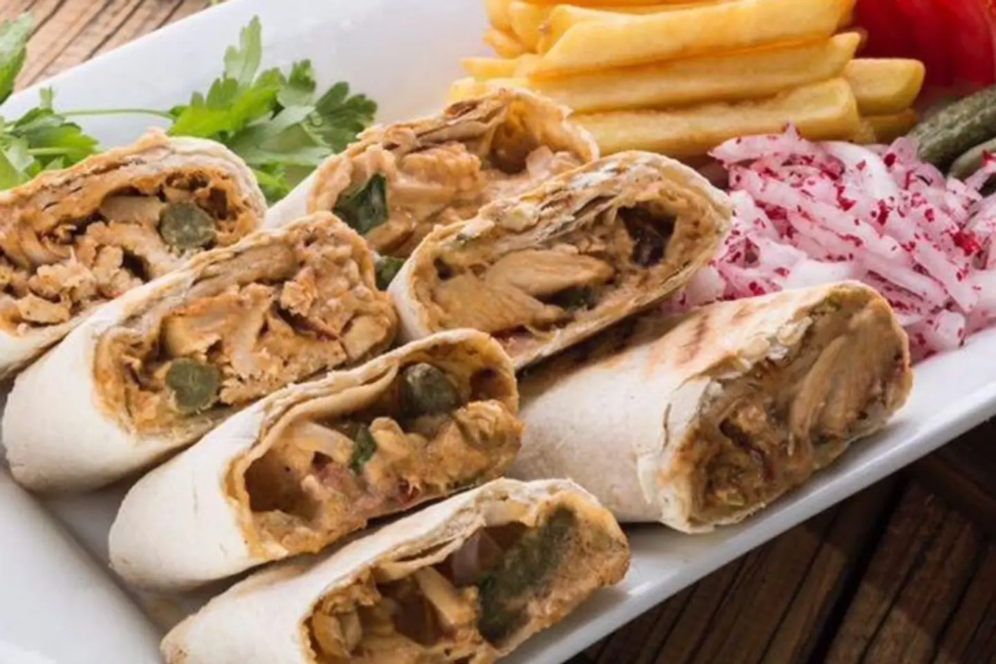 شاورما عربي دبل - صحن