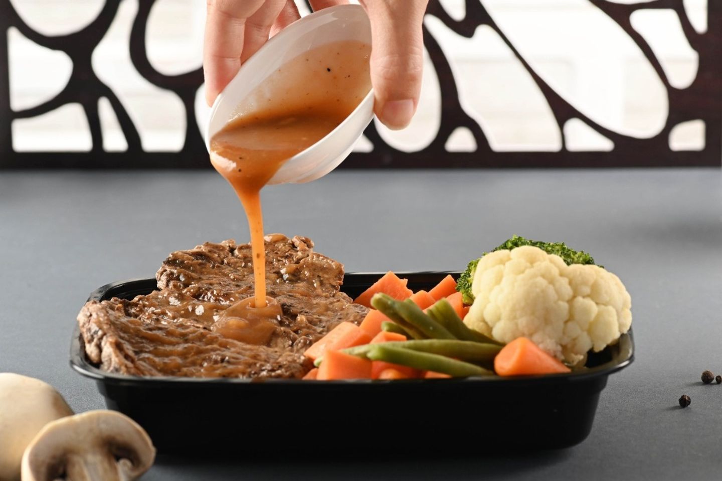 Slices Beef Steak With Sauce