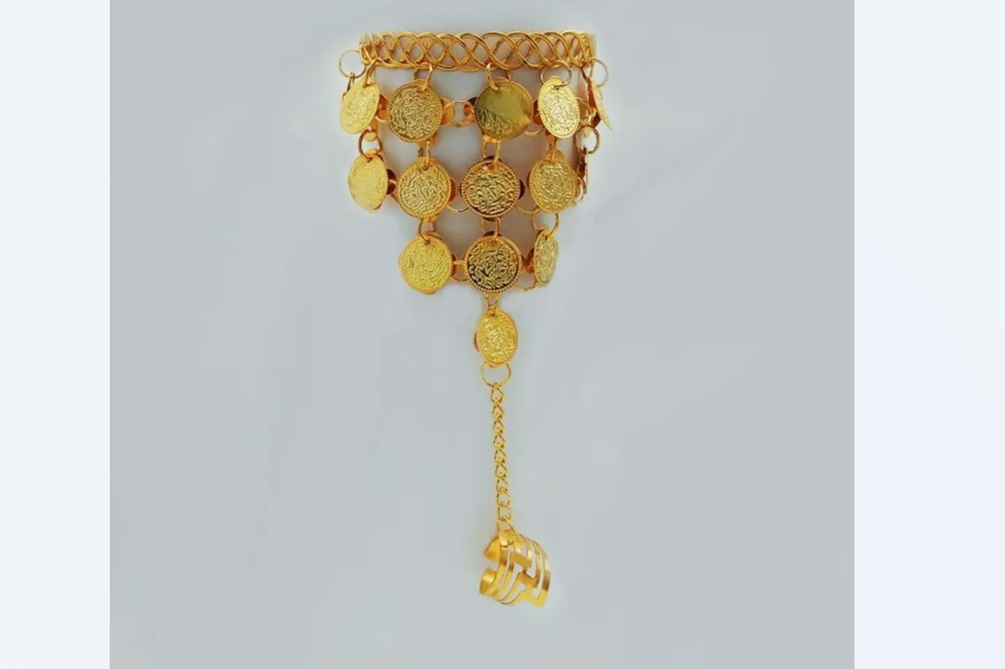 Palm Bracelet With Gold Ring