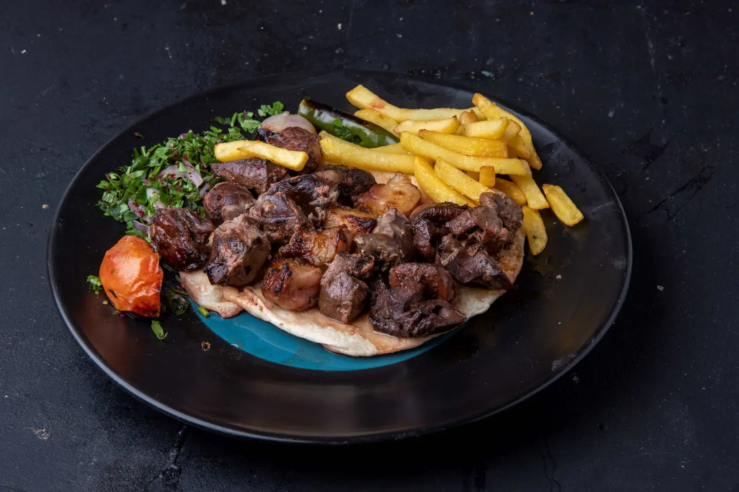 كبدة مشوية - ساندويتش