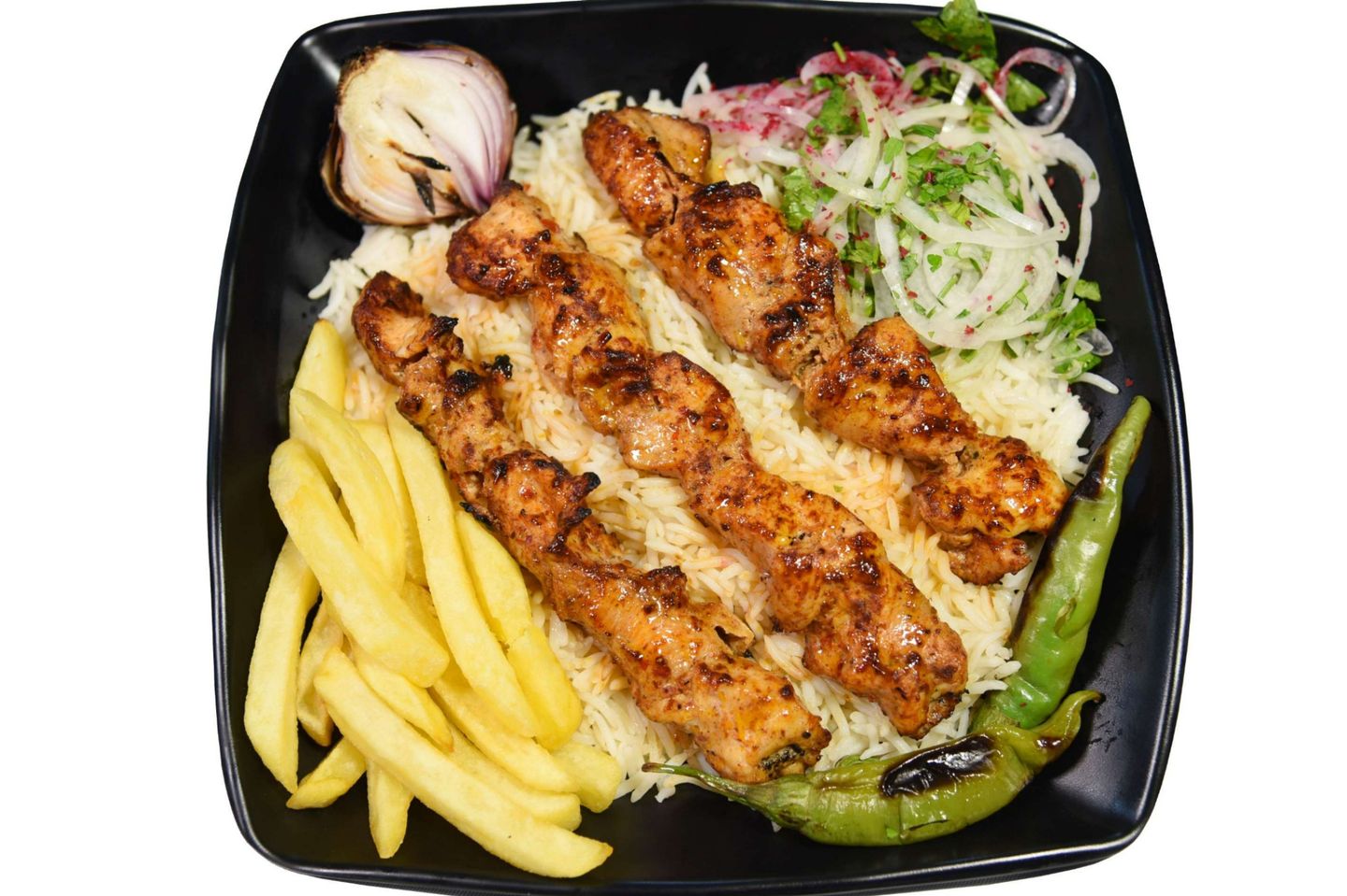 نفر شيش طاووق مع الرز