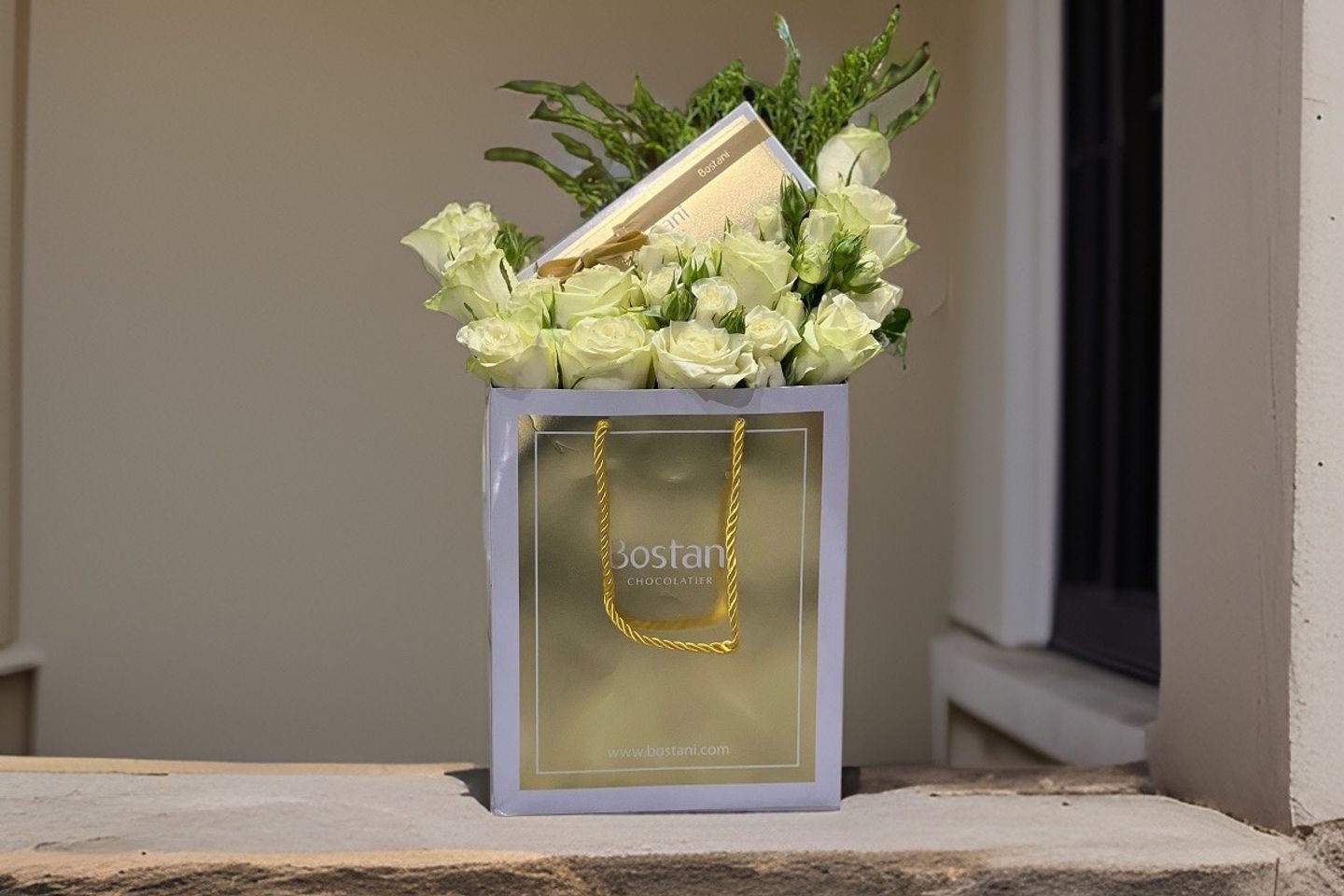 Flower Arrangement With Chocolate 130