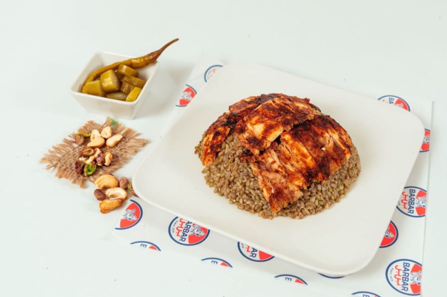 Freekeh With Chicken Shawarma