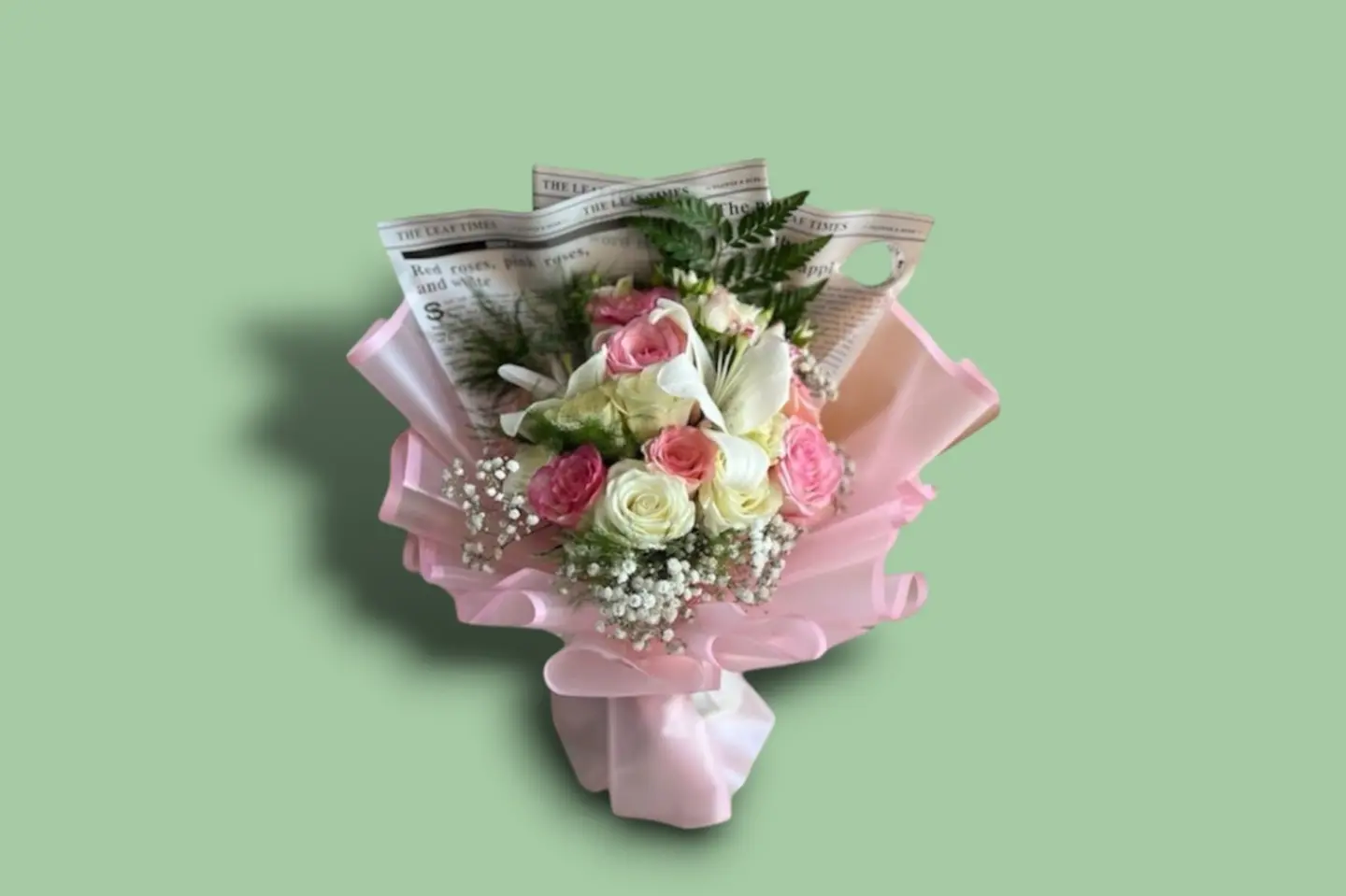 A Bouquet Of White And Pink Flowers 9