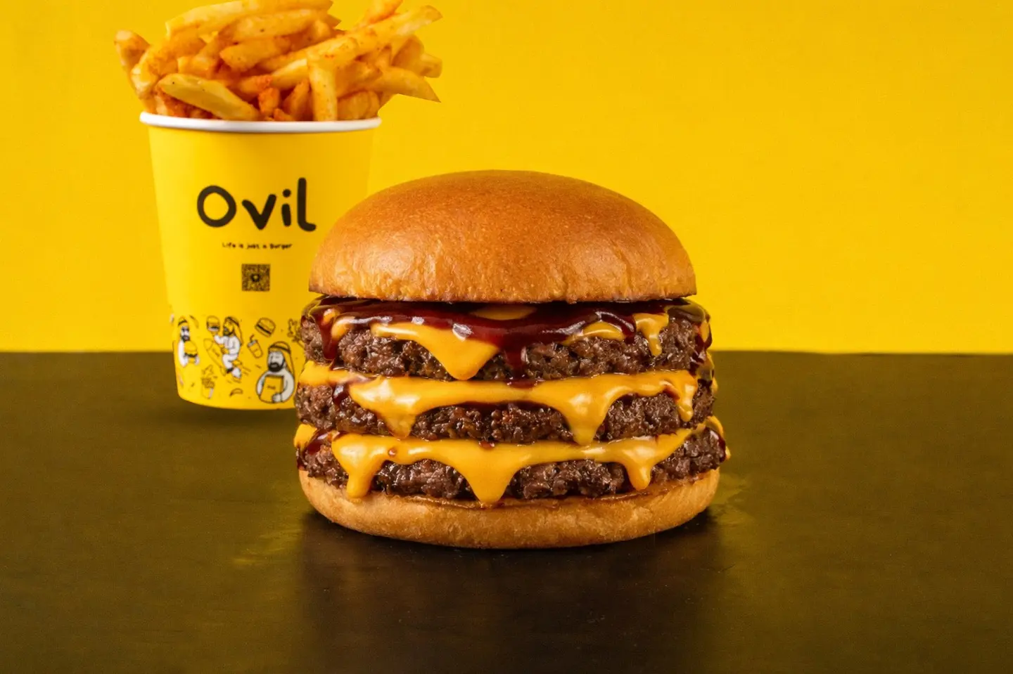 Triple Cherry With Fries