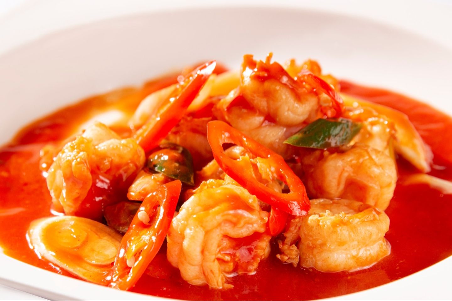 Shrimps W/ Chili Sauce