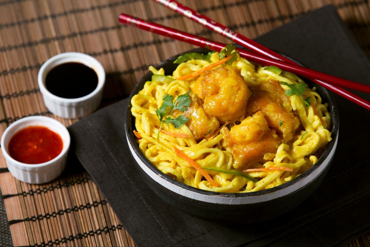 Taiwan Curry Noodles W/ Shrimp