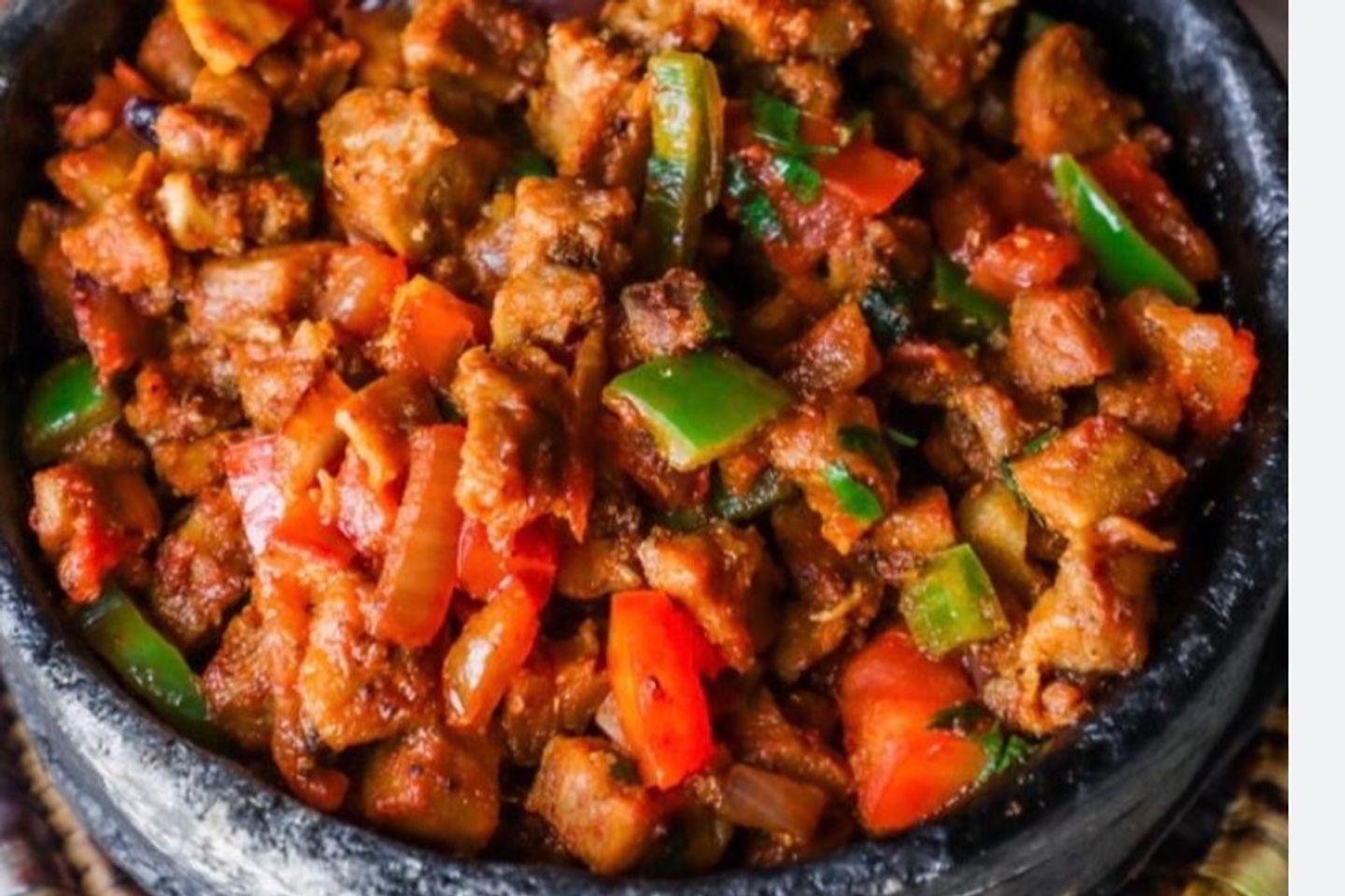Meat Muqalqal On The Stone