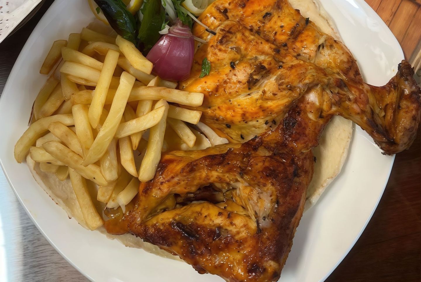 Barbecue Chicken Whole With Rice