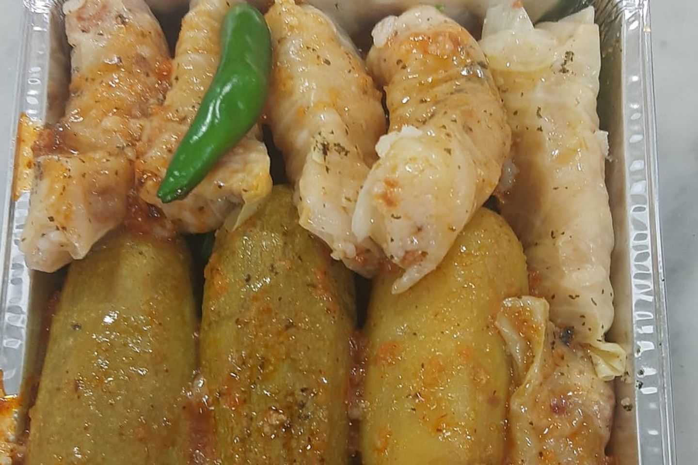 محشي كوسة و كرنب