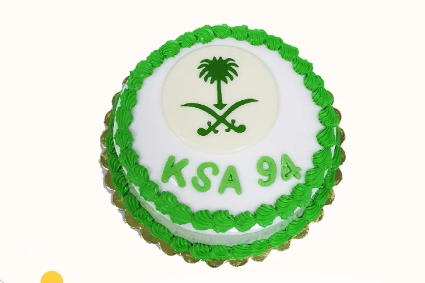 كيك اليوم الوطني دائري وسط