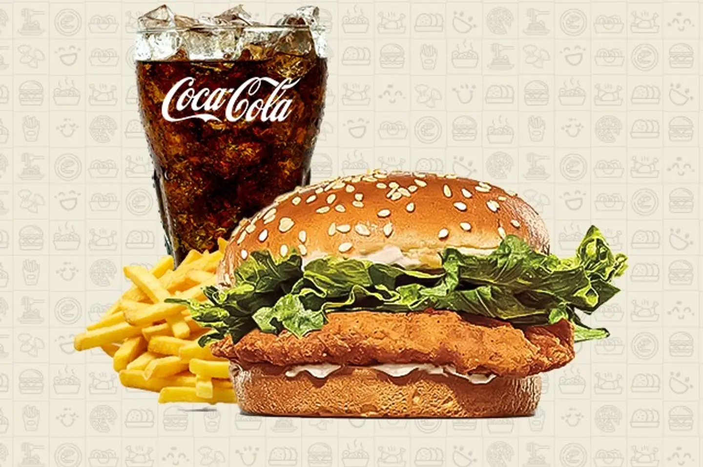 وجبة دبل برجر دجاج كبير - دابل