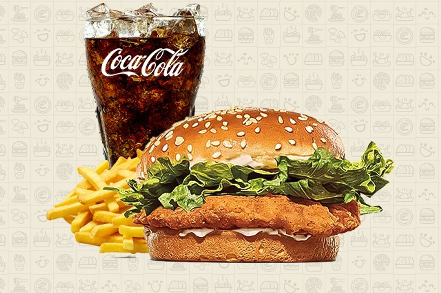 وجبة دبل برجر دجاج كبير - دابل