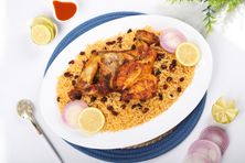 حبة على الفحم مع أرز مبهر