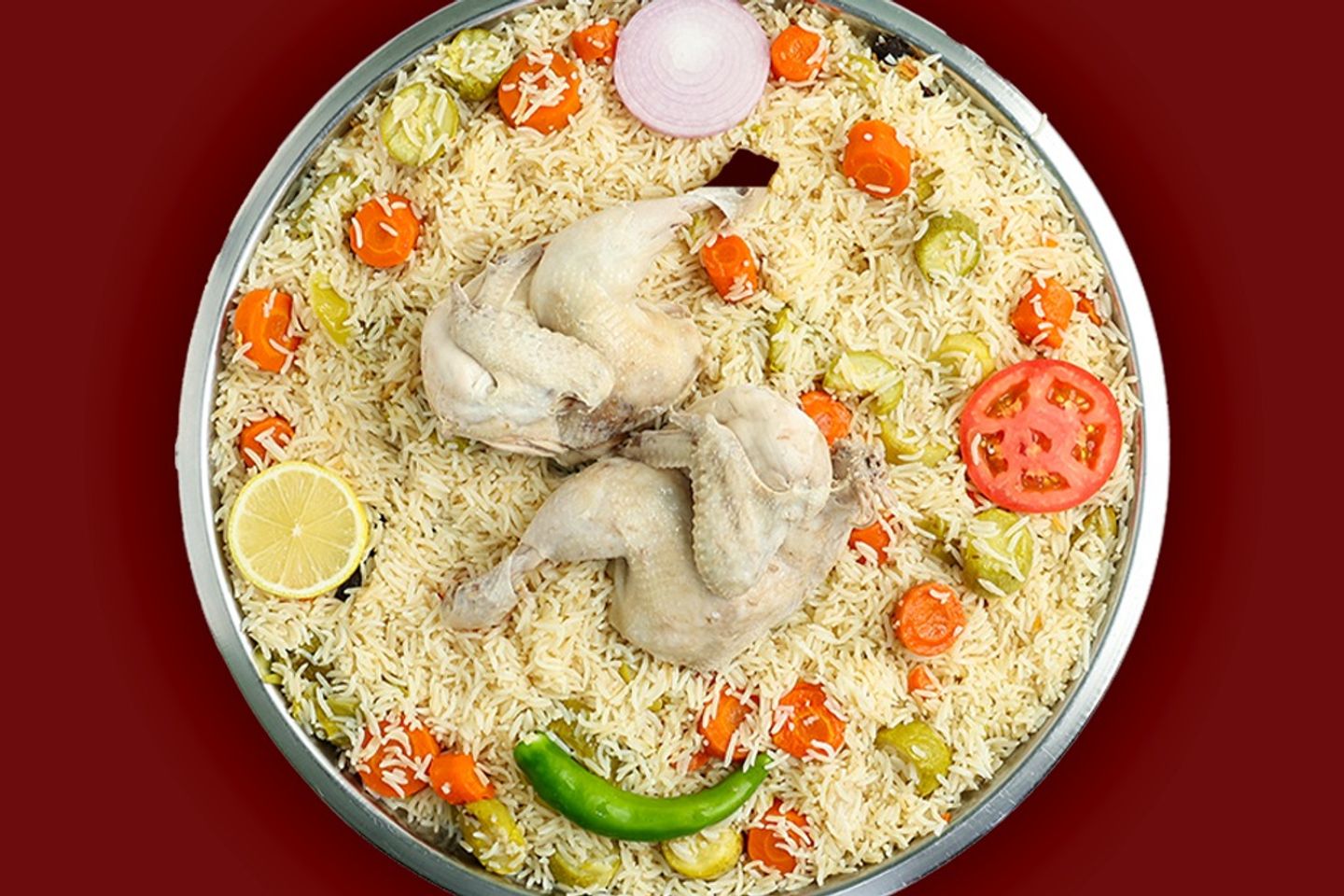 مضغوط حبة دجاج ابيض بالخضار