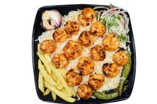 جمبري مع ارز و سلطة