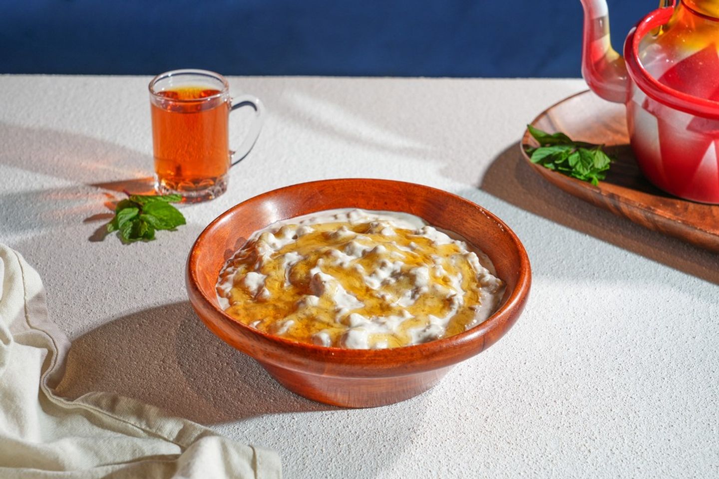 Cream Masoub With Cheese And Honey