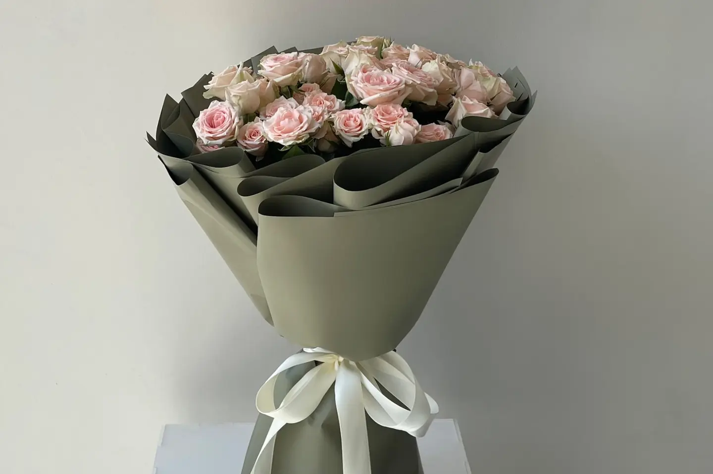 Watermelon Rose With Olive Wrapping