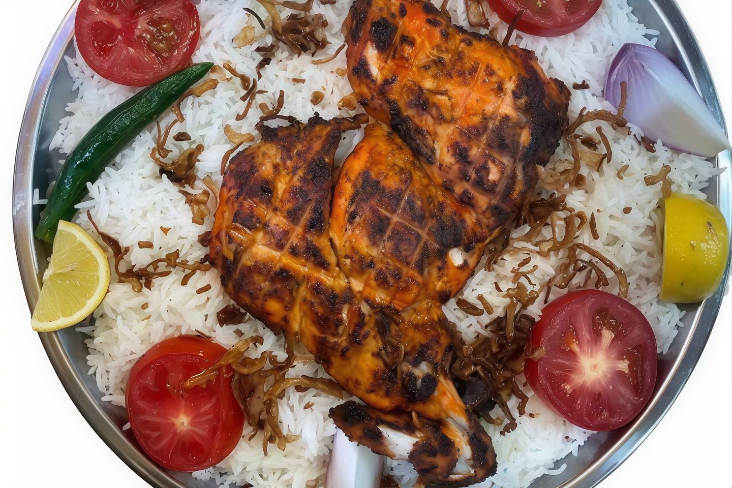 Half Chicken Bbq With Rice