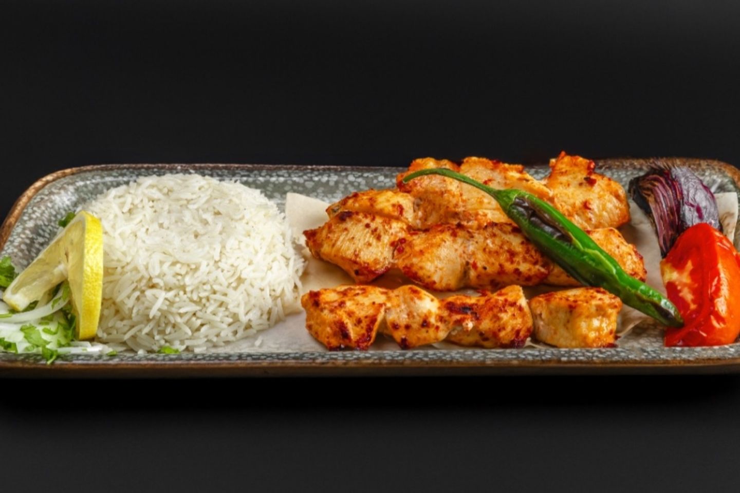 Shish Tawouk With Rice