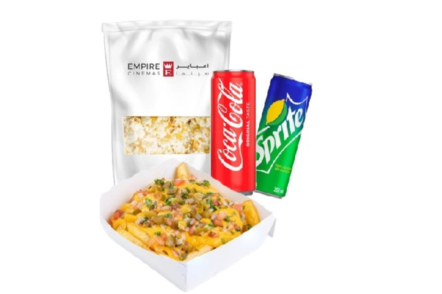 Popcorn With Loaded Fries Combo