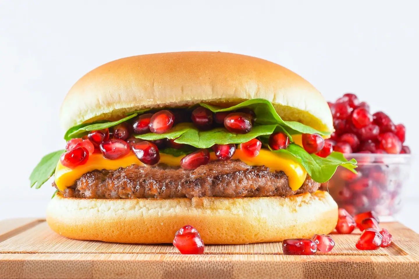 Rocca And Pomegranate Burger Sandwich