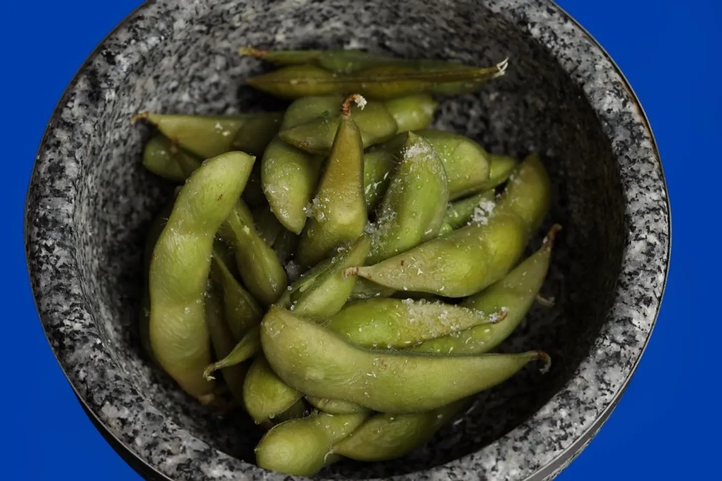 Edamame Served With Rock Salt