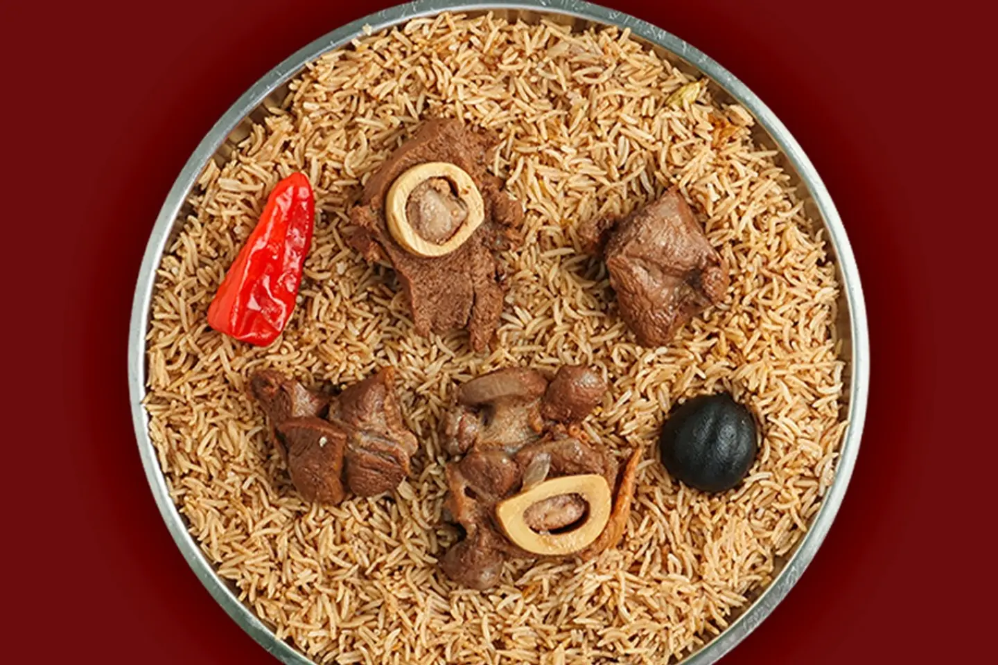 كبسة البر لحم حاشي