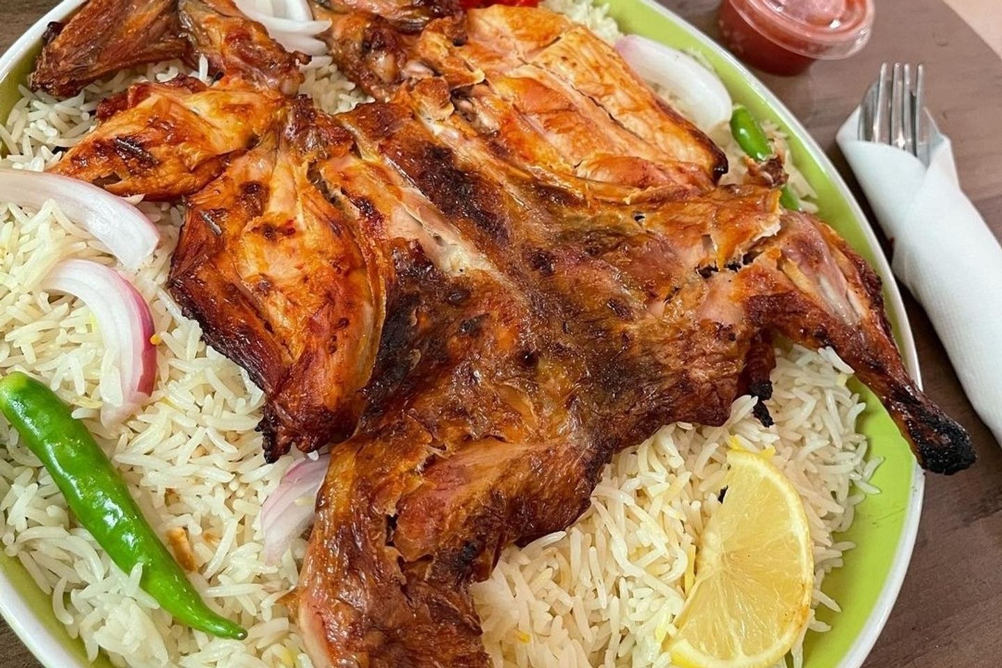 Grilled Chicken With Safron Rice