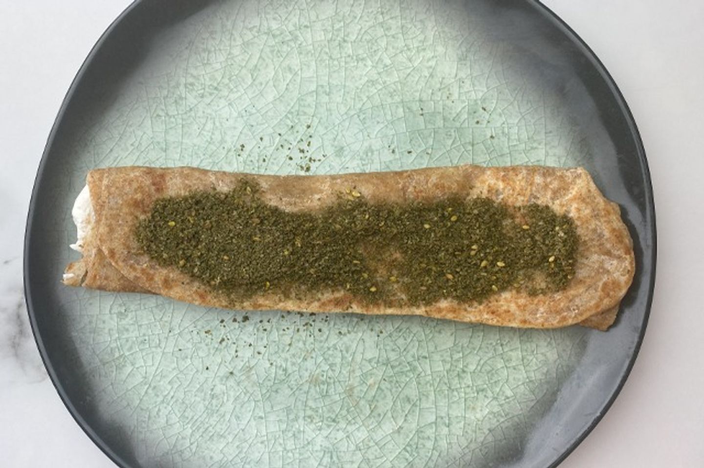 فطيرة لبنة وزعتر