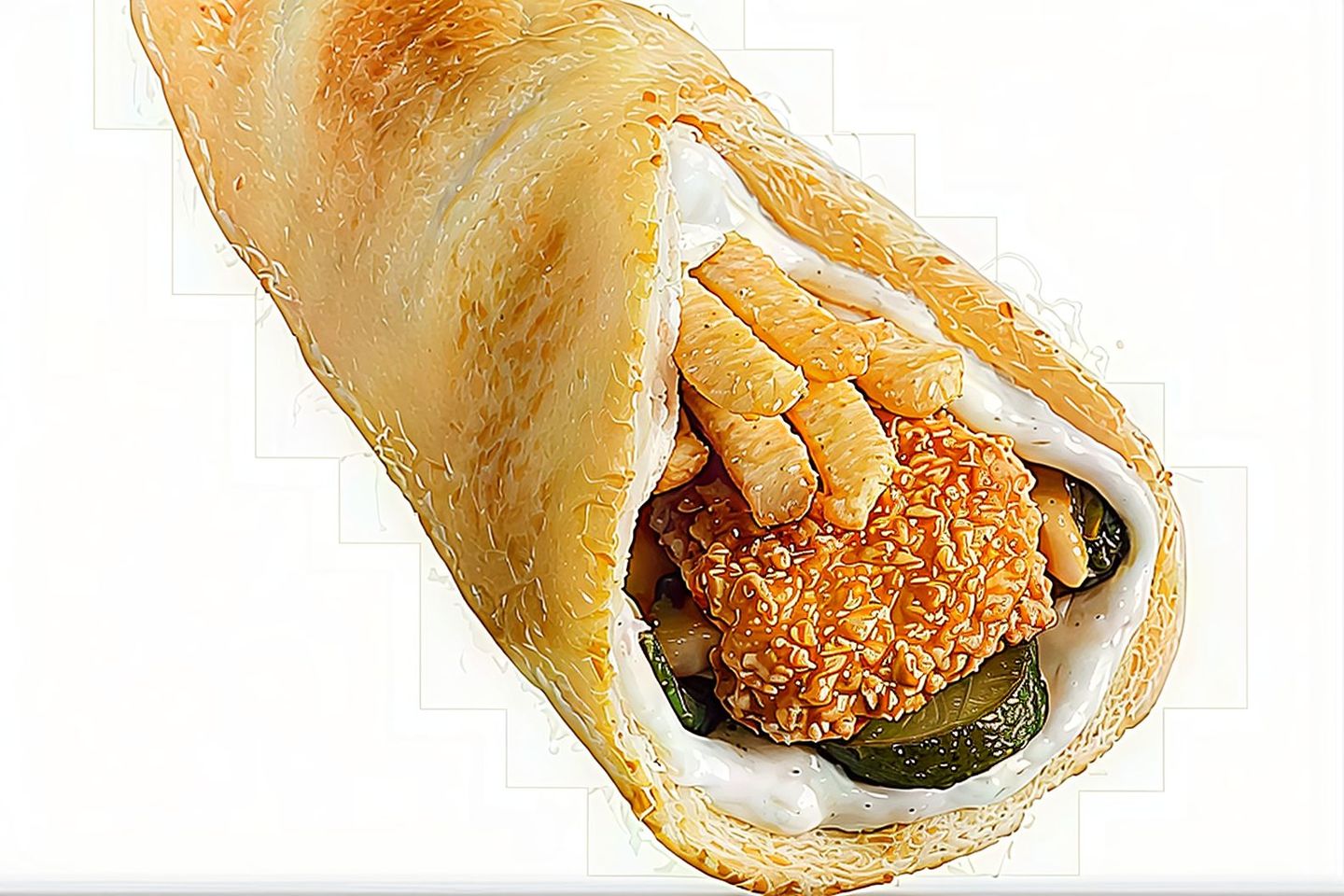 ساندوتش مسحب دجاج كبير