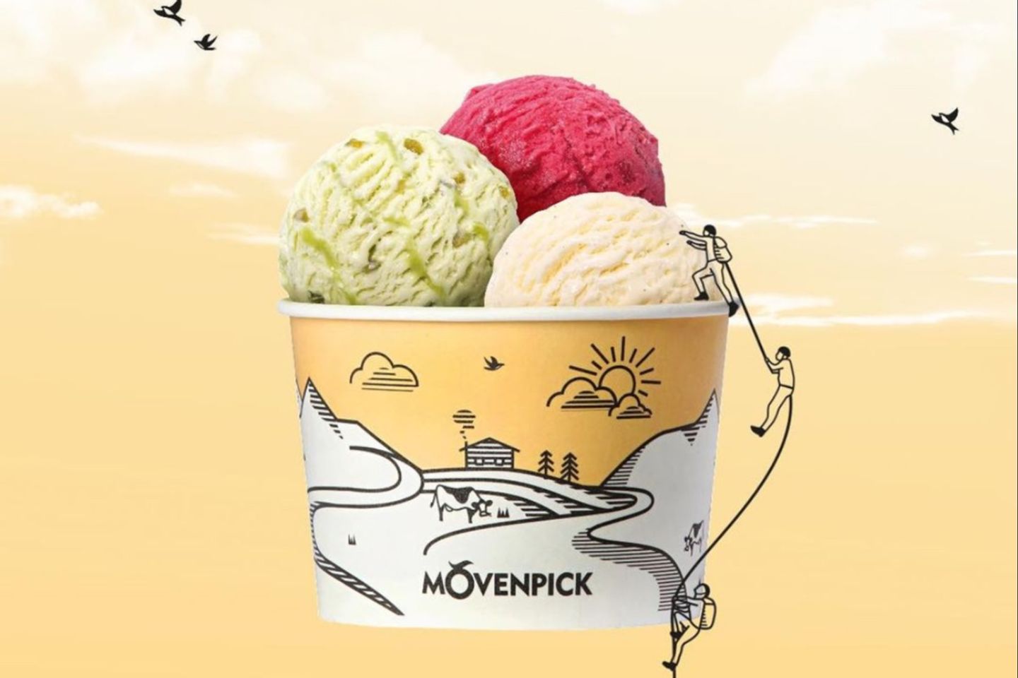 Movenpick Family Size Ice Cream + 2 Free Waffle Cons