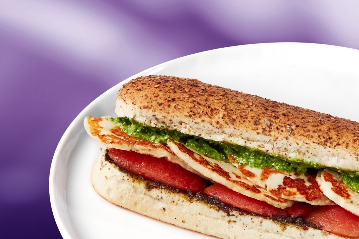Grilled Halloumi And Thyme Ciabatta