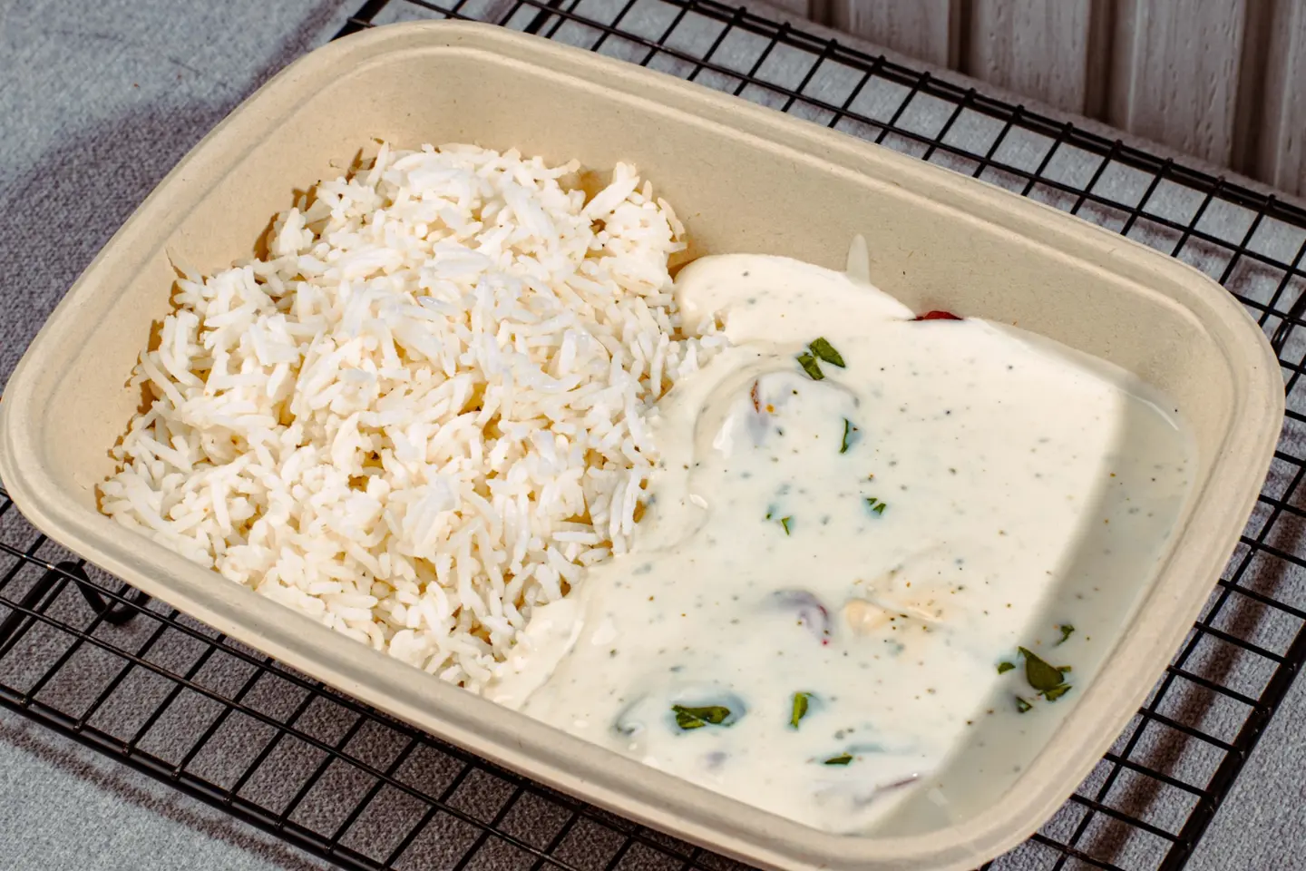 Chicken Spinach Sauce With Rice