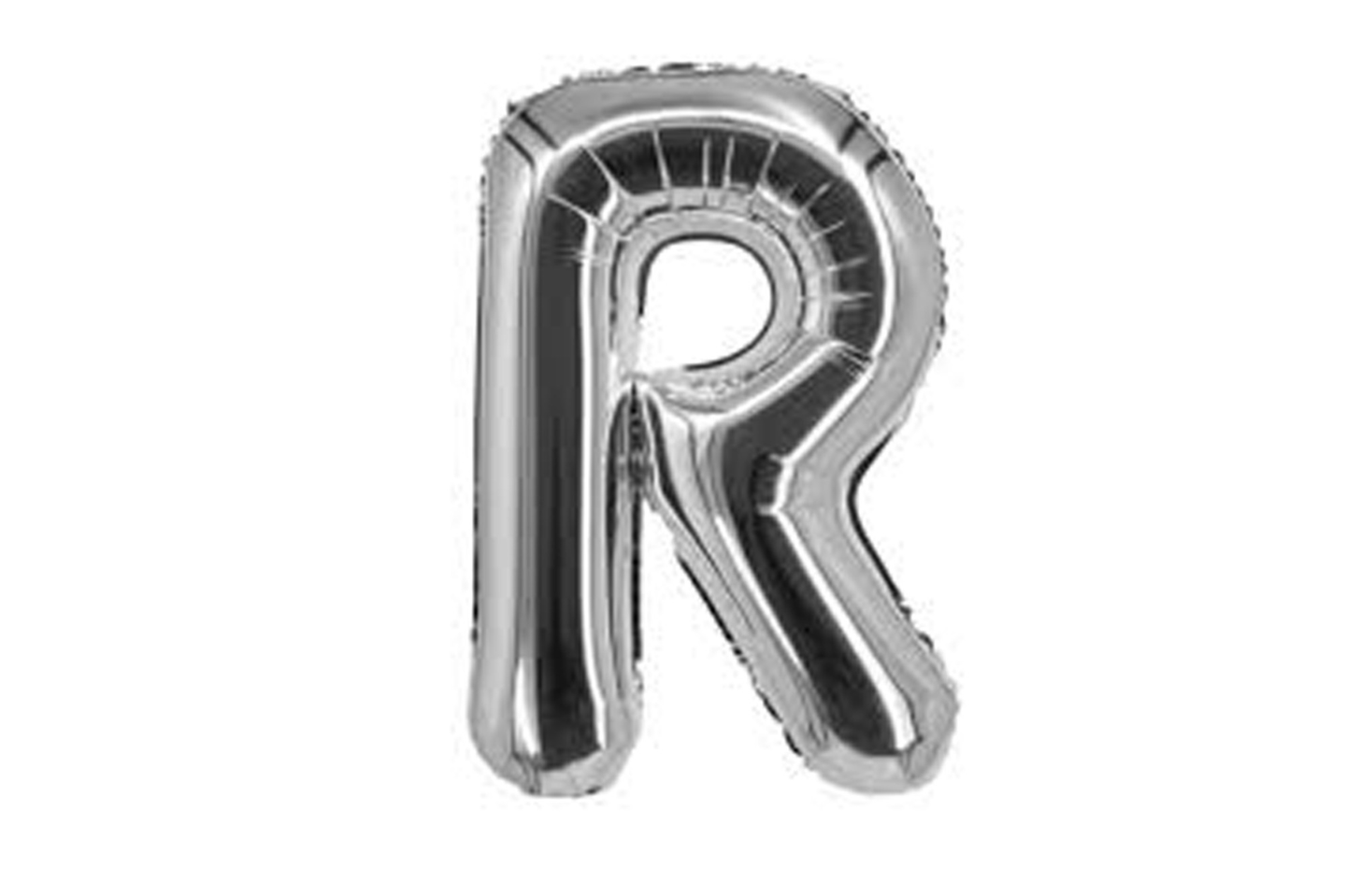بالون حرف آر فضي