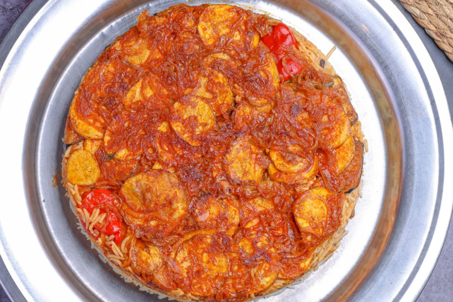 مقلوبة سادة مع الرز