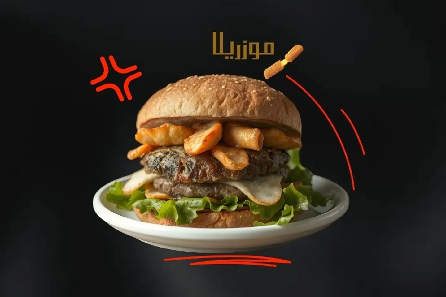 Meat Mozzarella Burger