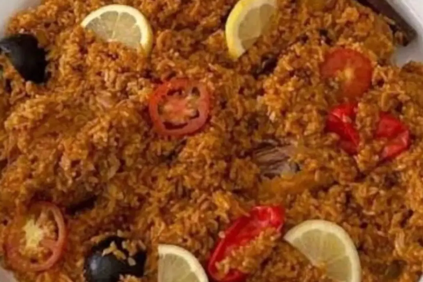 Red Got Meat With American Rice Pressed