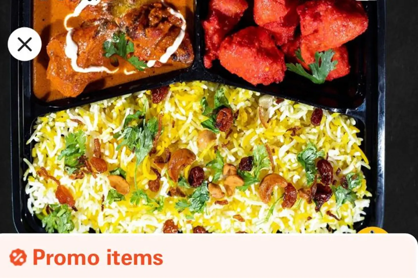Biryani Rice Chicken Chilli Butter Chicken Yogurt Salad And Bread