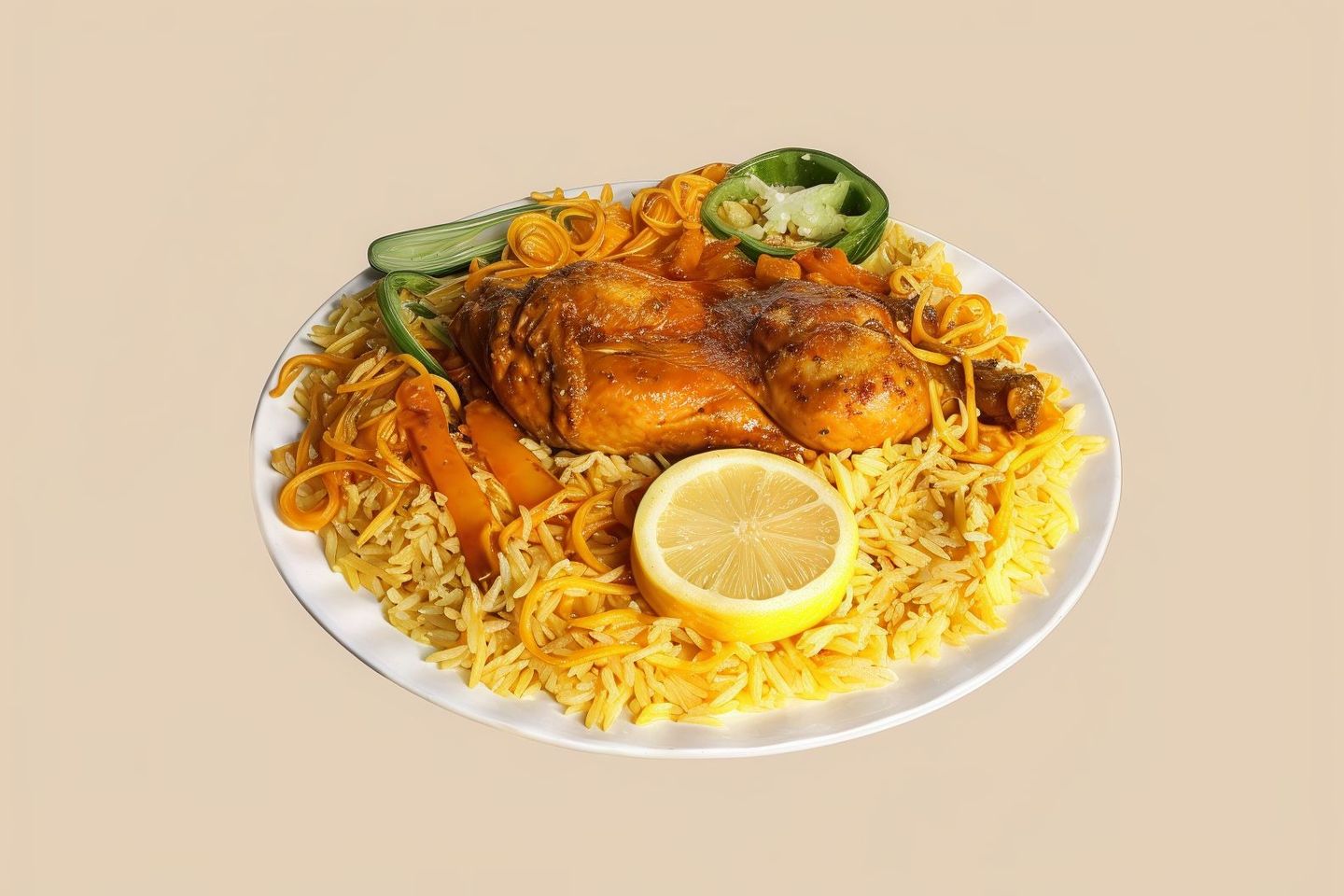 نصف حبة مدفون رز مندي