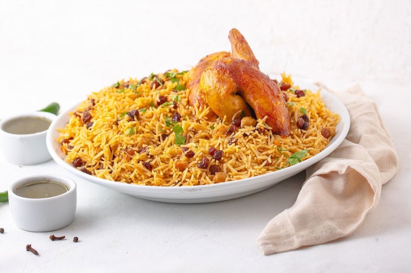 نصف دجاج شوايه مع الرز