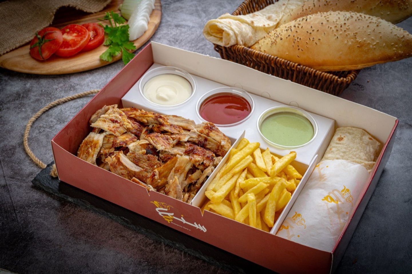 صحن شاورما دجاج
