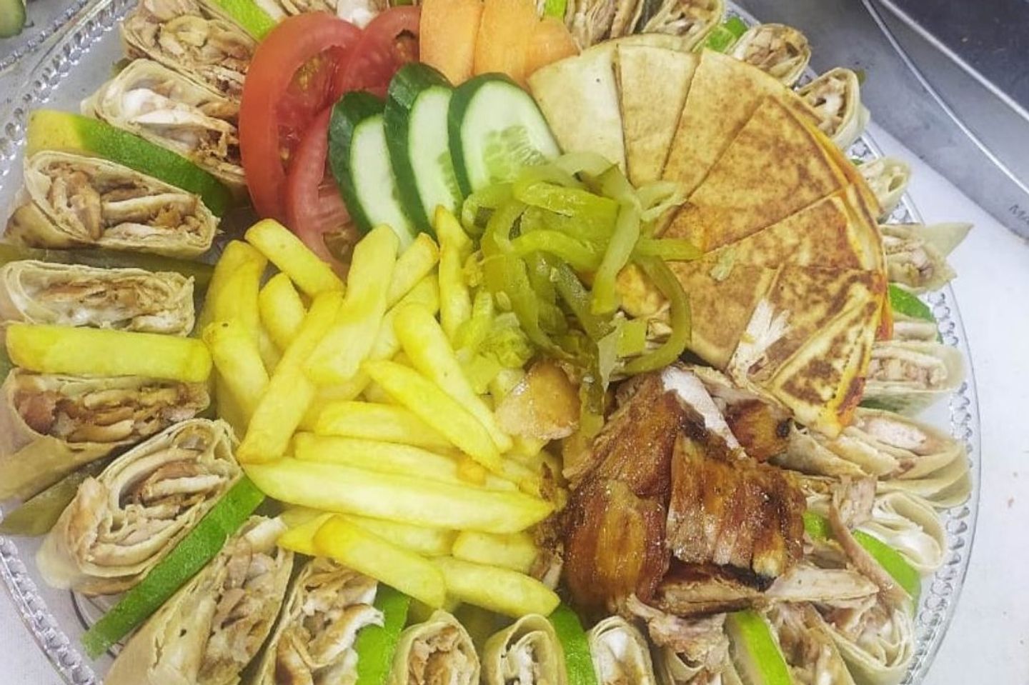 صحن شاورما عربي عائلي ٣٥قطعة