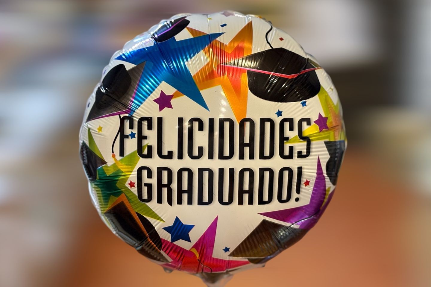 Large White Graduation Balloon