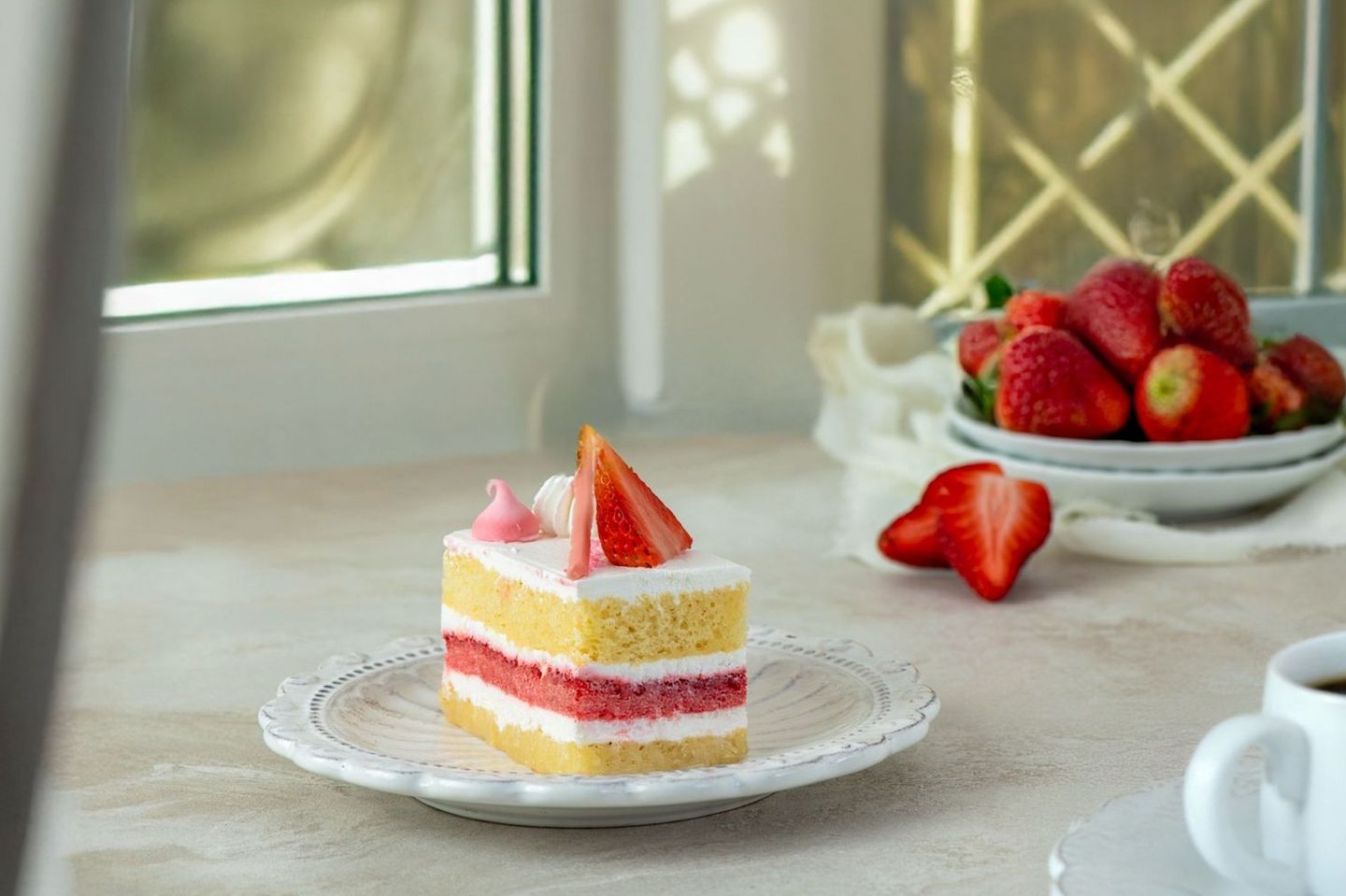 Piece Of Strawberry Cake