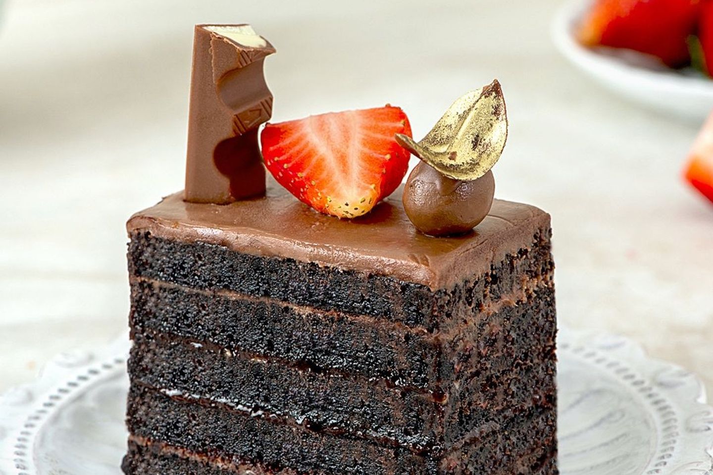 Piece Of Crunch Chocolate Cake